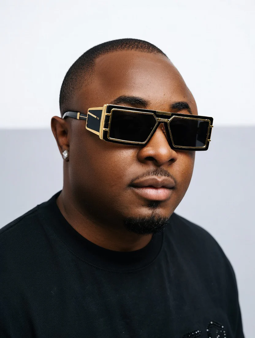 Lunettes Oversized Gold Premium — GA